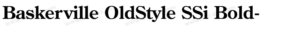 Baskerville OldStyle SSi Bold字体转换